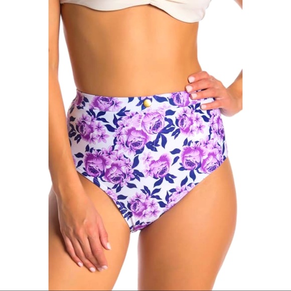 Nicole Miller Other - Nicole Miller High Waisted Floral Swim Bottoms